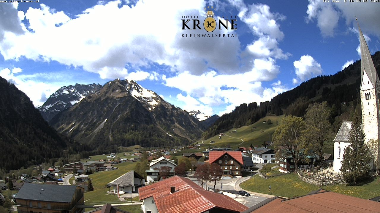Archived image Webcam Mittelberg - Hotel "Alte Krone"