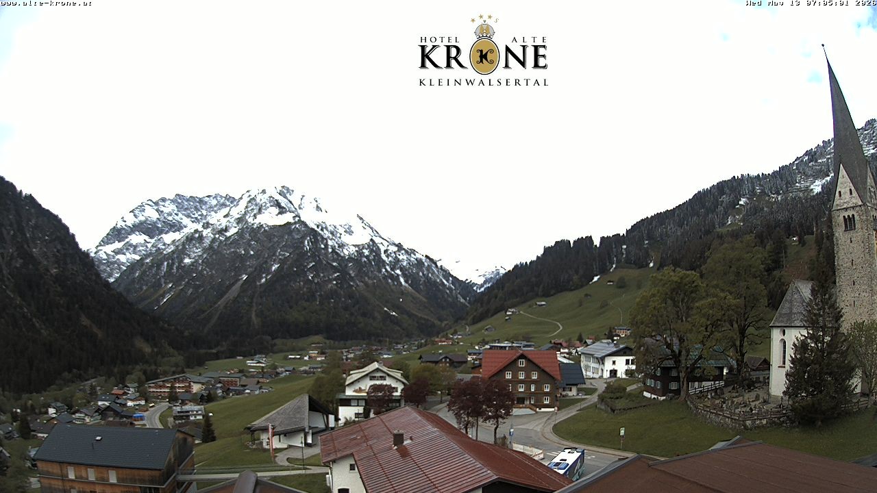 Archived image Webcam Mittelberg - Hotel "Alte Krone"