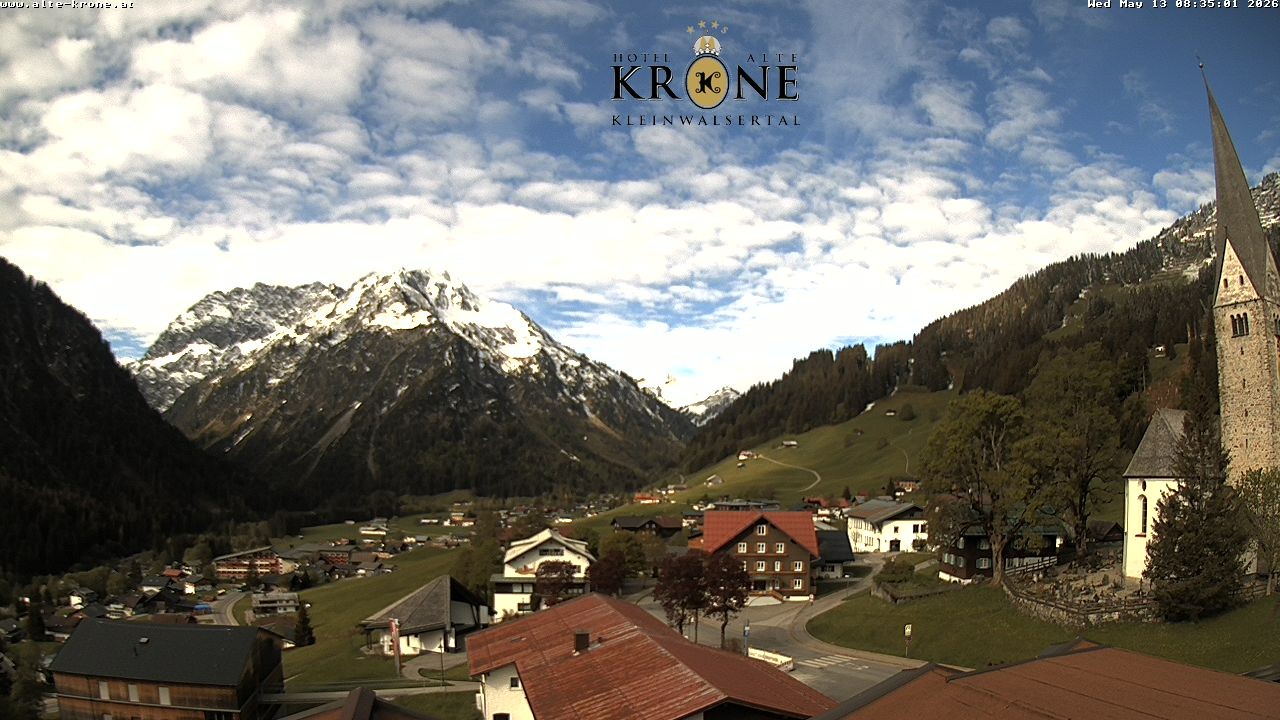 Archived image Webcam Mittelberg - Hotel "Alte Krone"