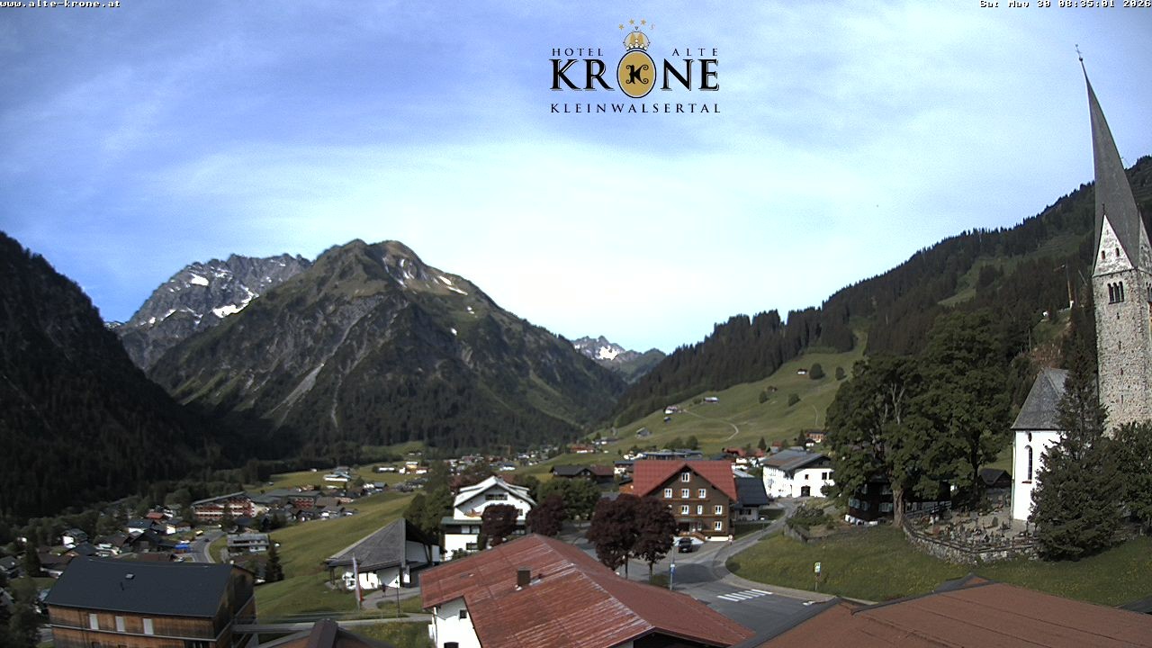 Archived image Webcam Mittelberg - Hotel "Alte Krone"