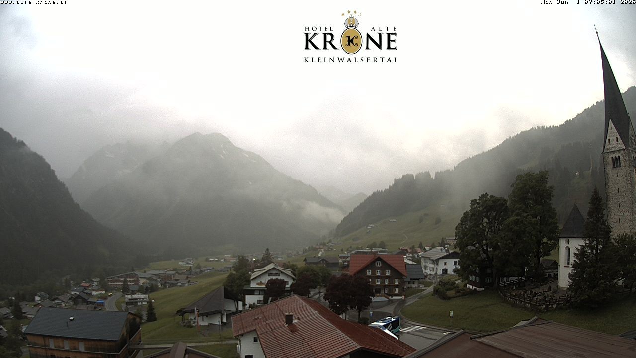 Archived image Webcam Mittelberg - Hotel "Alte Krone"