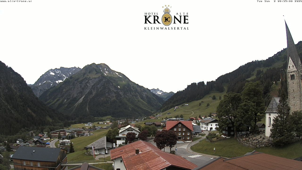 Archived image Webcam Mittelberg - Hotel "Alte Krone"