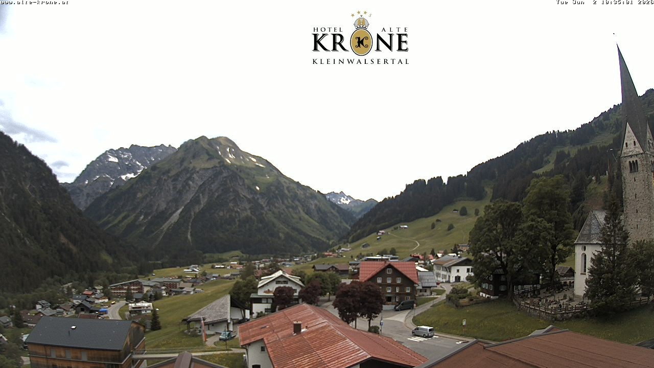 Archived image Webcam Mittelberg - Hotel "Alte Krone"
