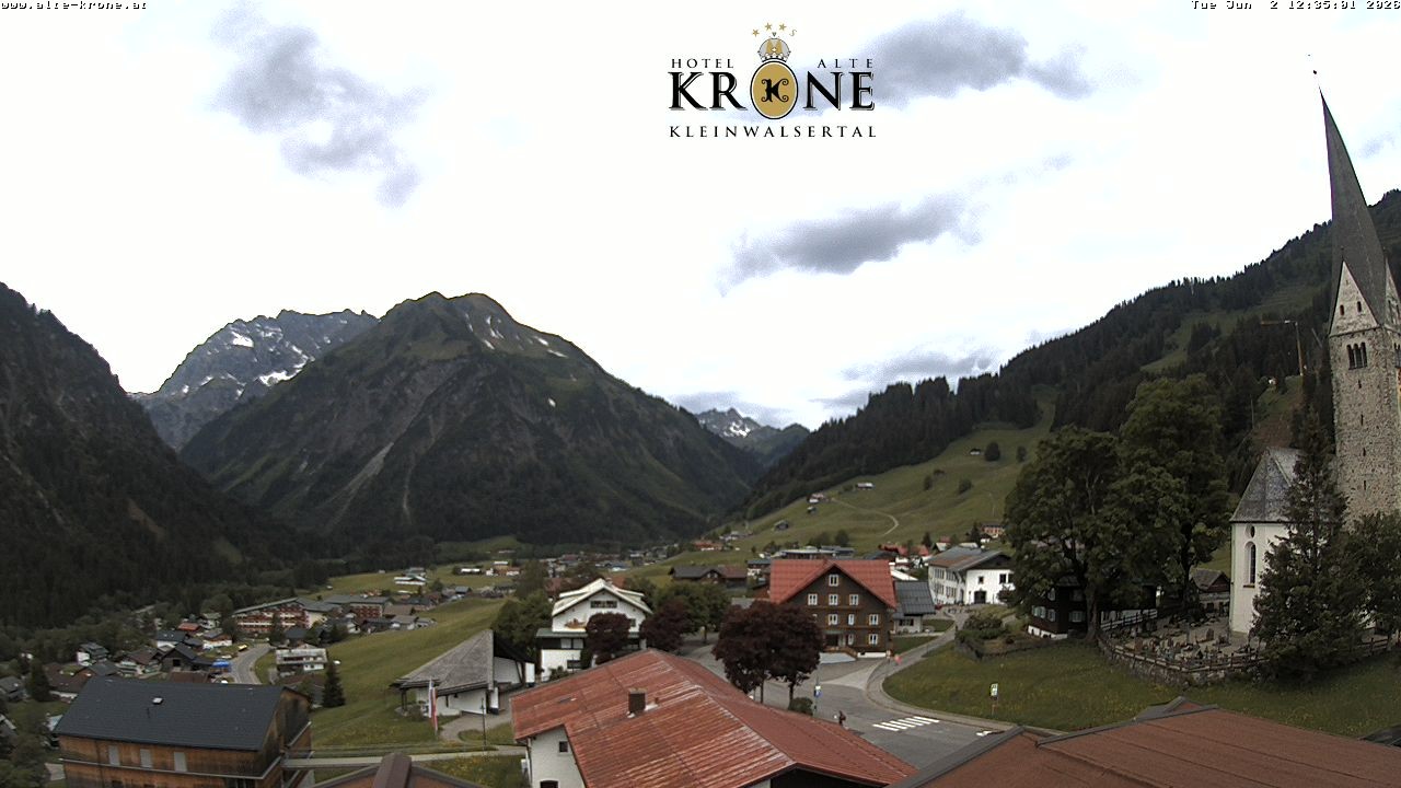 Archived image Webcam Mittelberg - Hotel "Alte Krone"