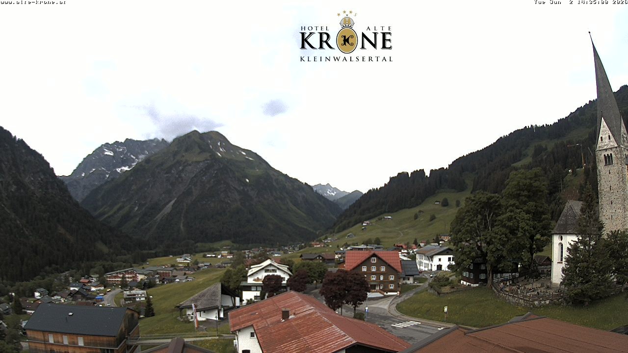 Archived image Webcam Mittelberg - Hotel "Alte Krone"