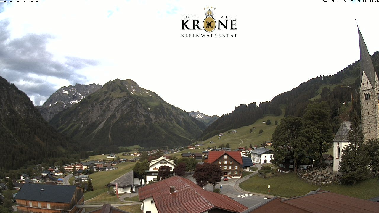 Archived image Webcam Mittelberg - Hotel "Alte Krone"