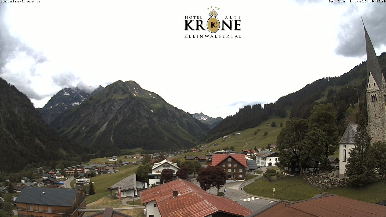 Archived image Webcam Mittelberg - Hotel "Alte Krone"