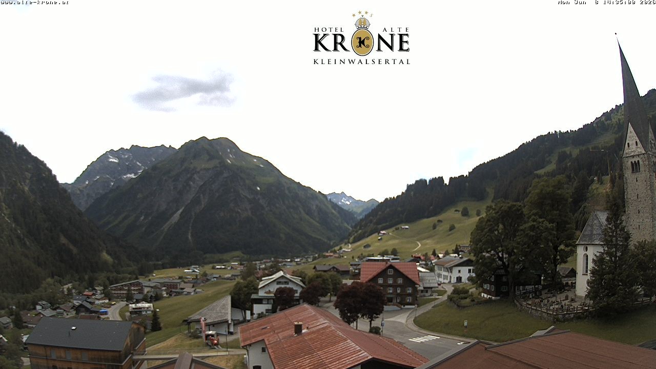 Archived image Webcam Mittelberg - Hotel "Alte Krone"