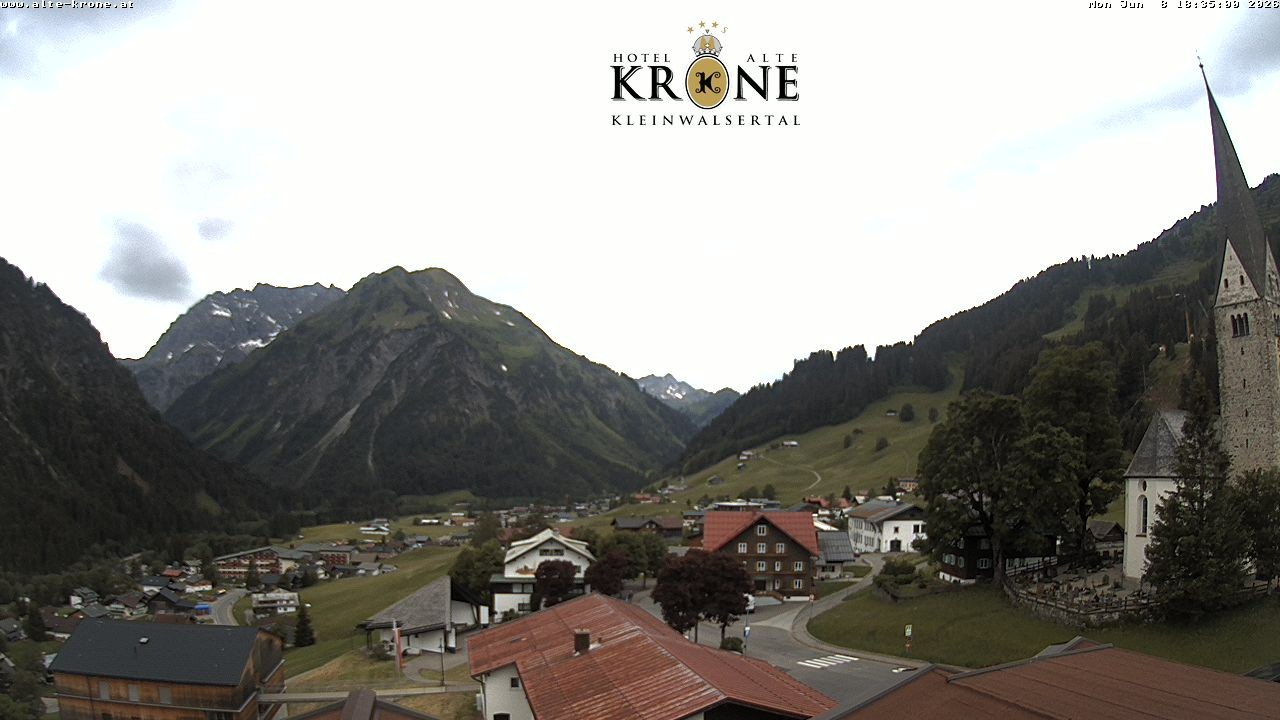 Archived image Webcam Mittelberg - Hotel "Alte Krone"