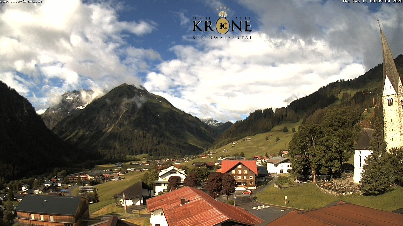 Archived image Webcam Mittelberg - Hotel "Alte Krone"