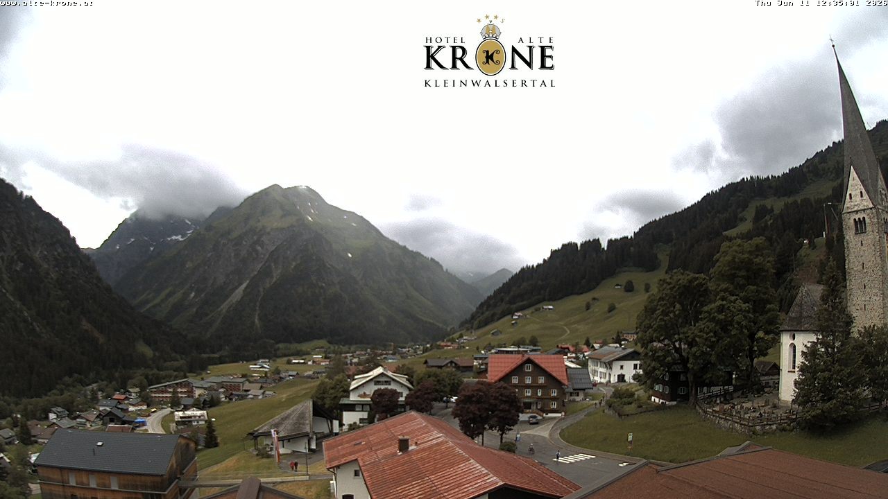 Archived image Webcam Mittelberg - Hotel "Alte Krone"