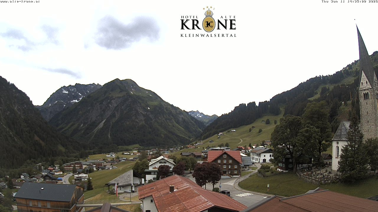 Archived image Webcam Mittelberg - Hotel "Alte Krone"