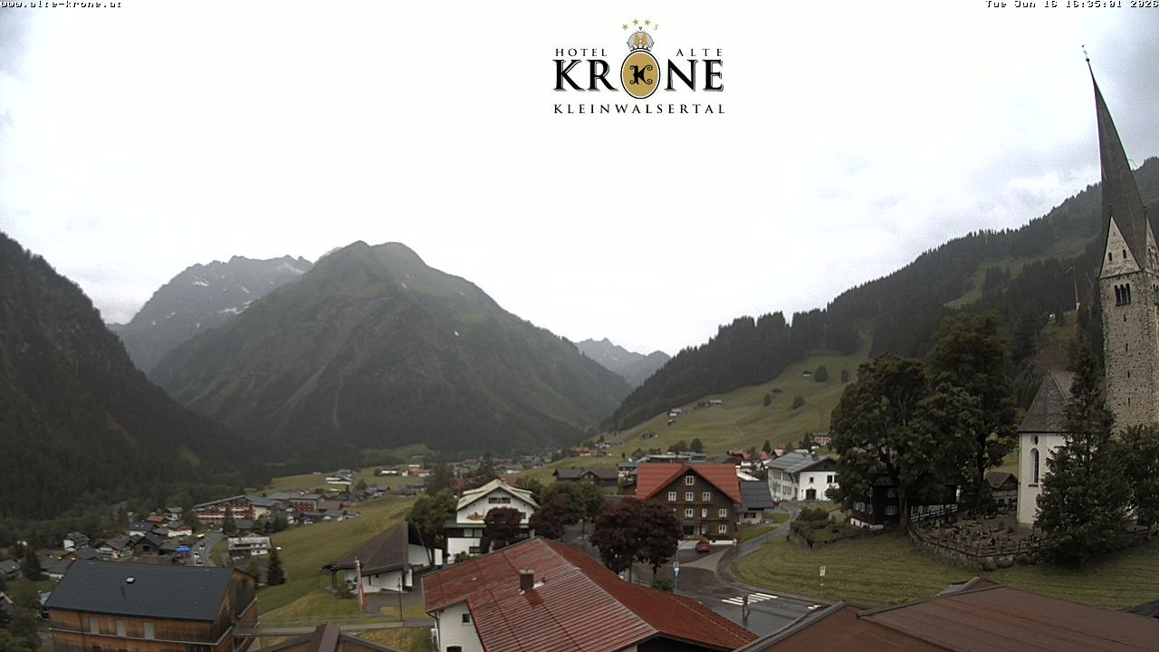 Archived image Webcam Mittelberg - Hotel "Alte Krone"