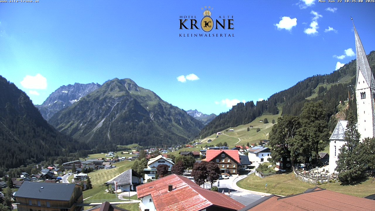 Archived image Webcam Mittelberg - Hotel "Alte Krone"