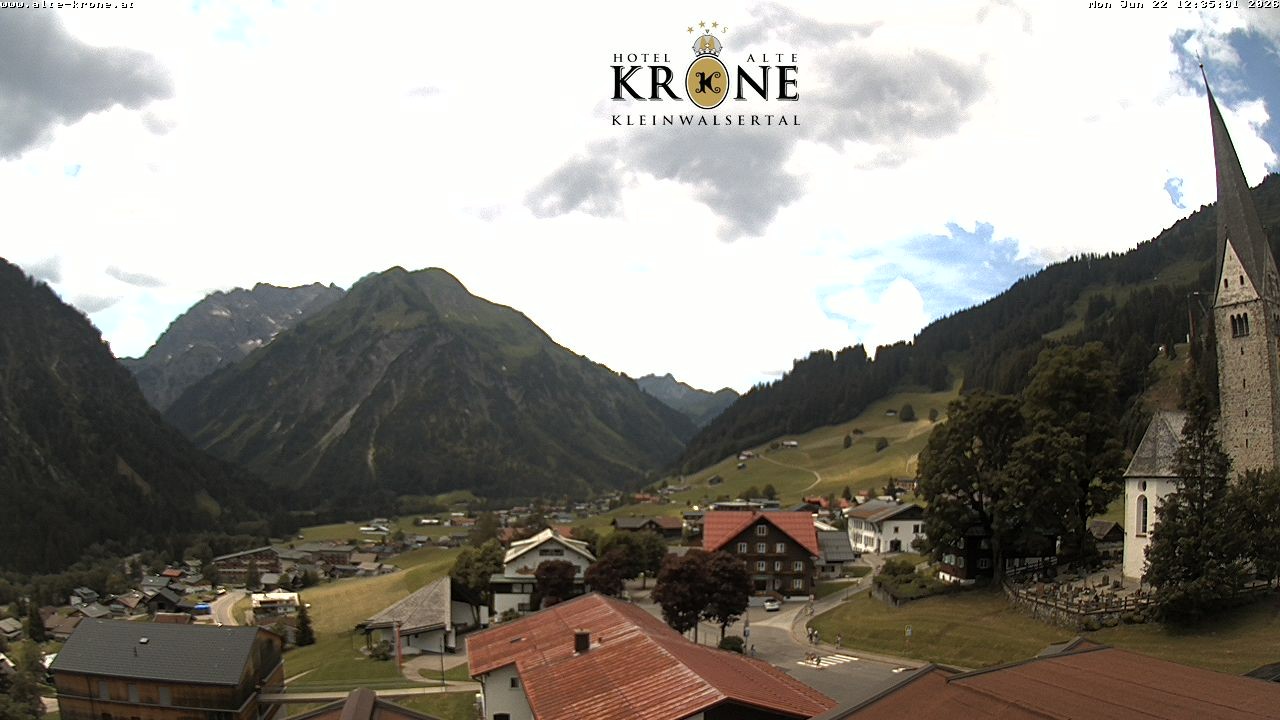 Archived image Webcam Mittelberg - Hotel "Alte Krone"