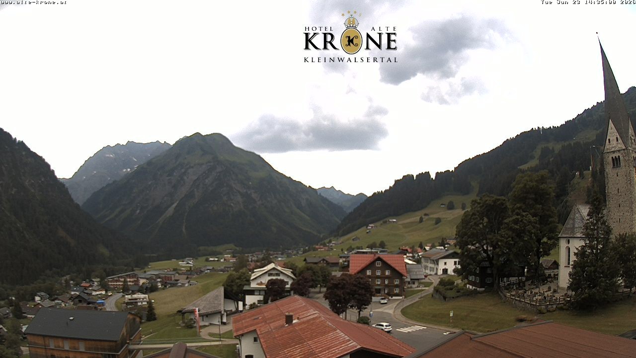 Archived image Webcam Mittelberg - Hotel "Alte Krone"