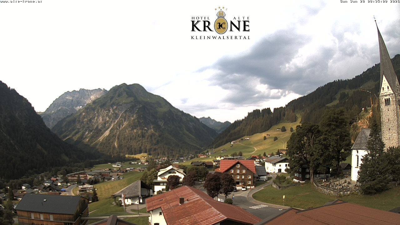Archived image Webcam Mittelberg - Hotel "Alte Krone"