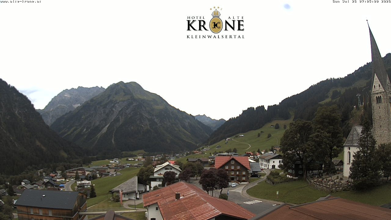 Archived image Webcam Mittelberg - Hotel "Alte Krone"
