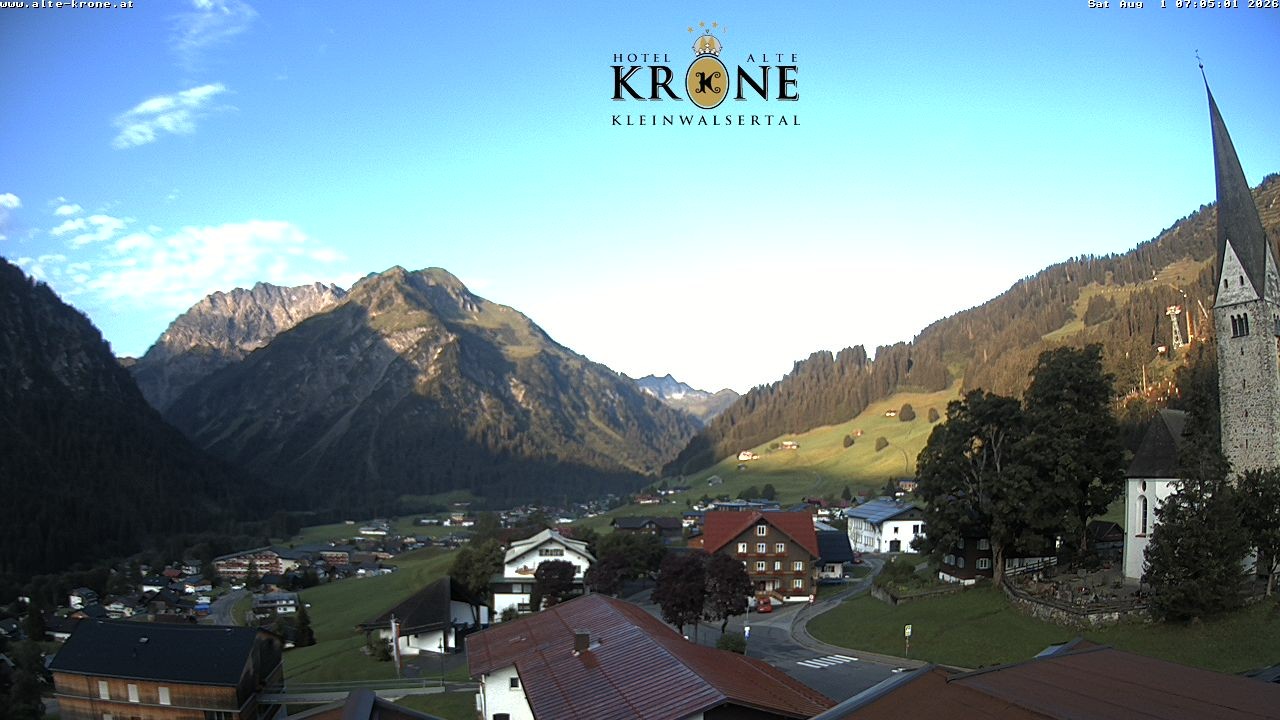 Archived image Webcam Mittelberg - Hotel "Alte Krone"