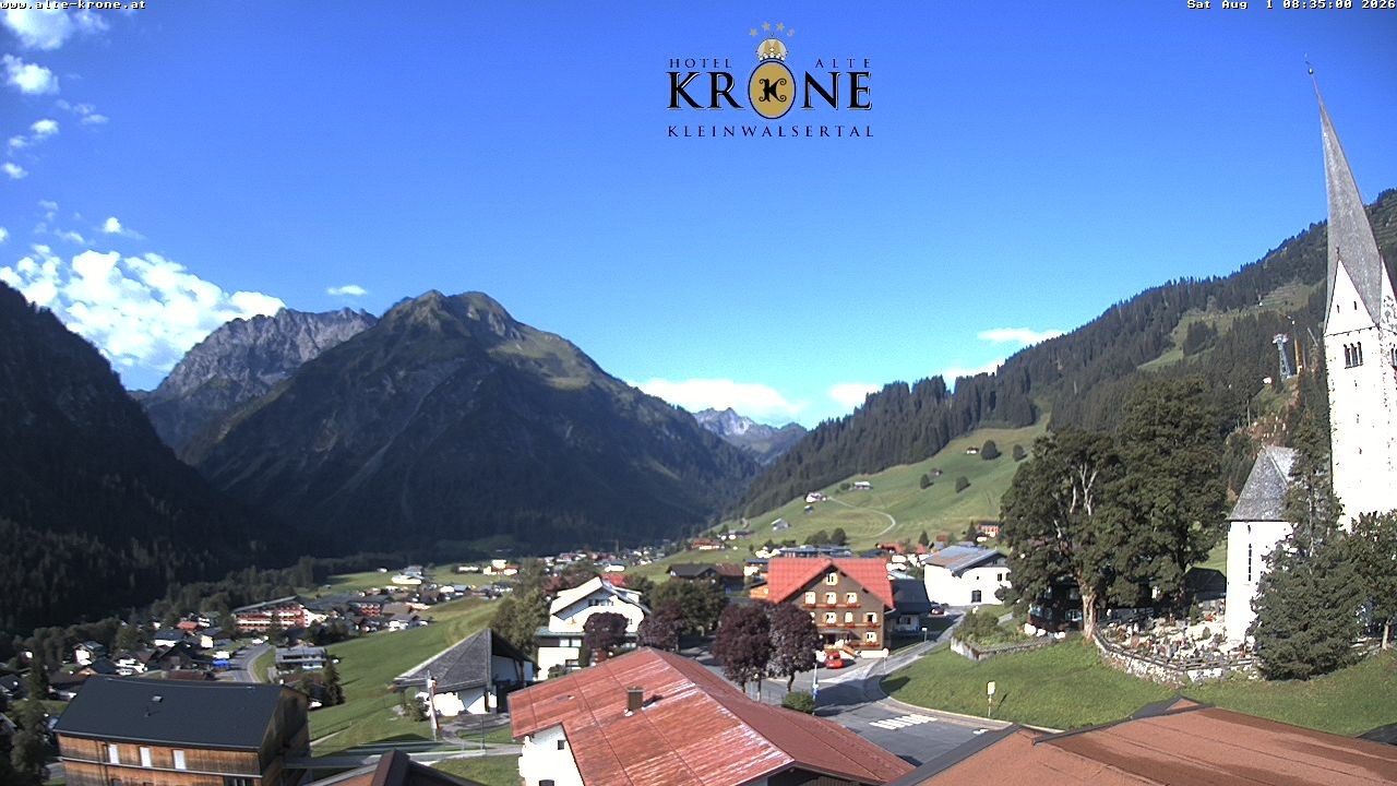 Archived image Webcam Mittelberg - Hotel "Alte Krone"