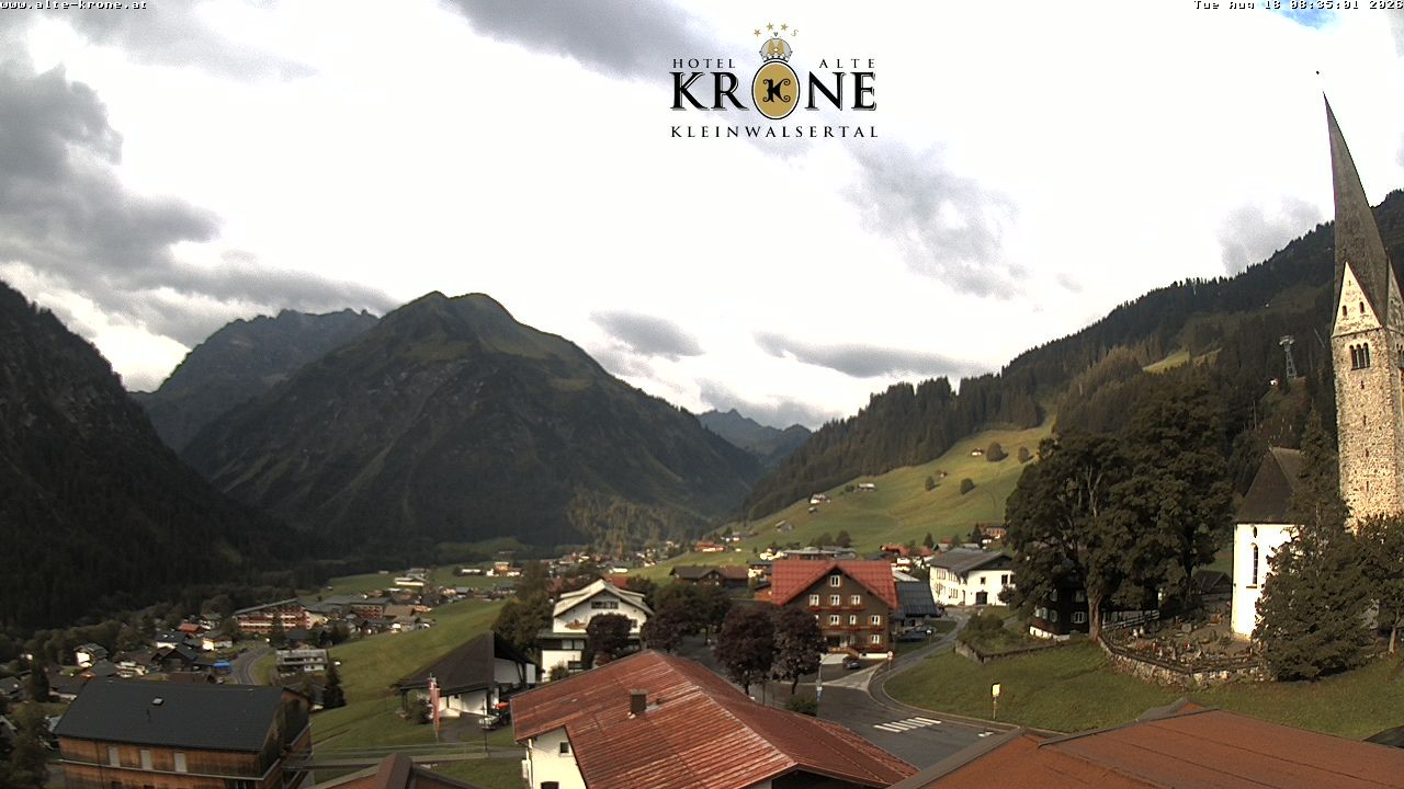 Archived image Webcam Mittelberg - Hotel "Alte Krone"