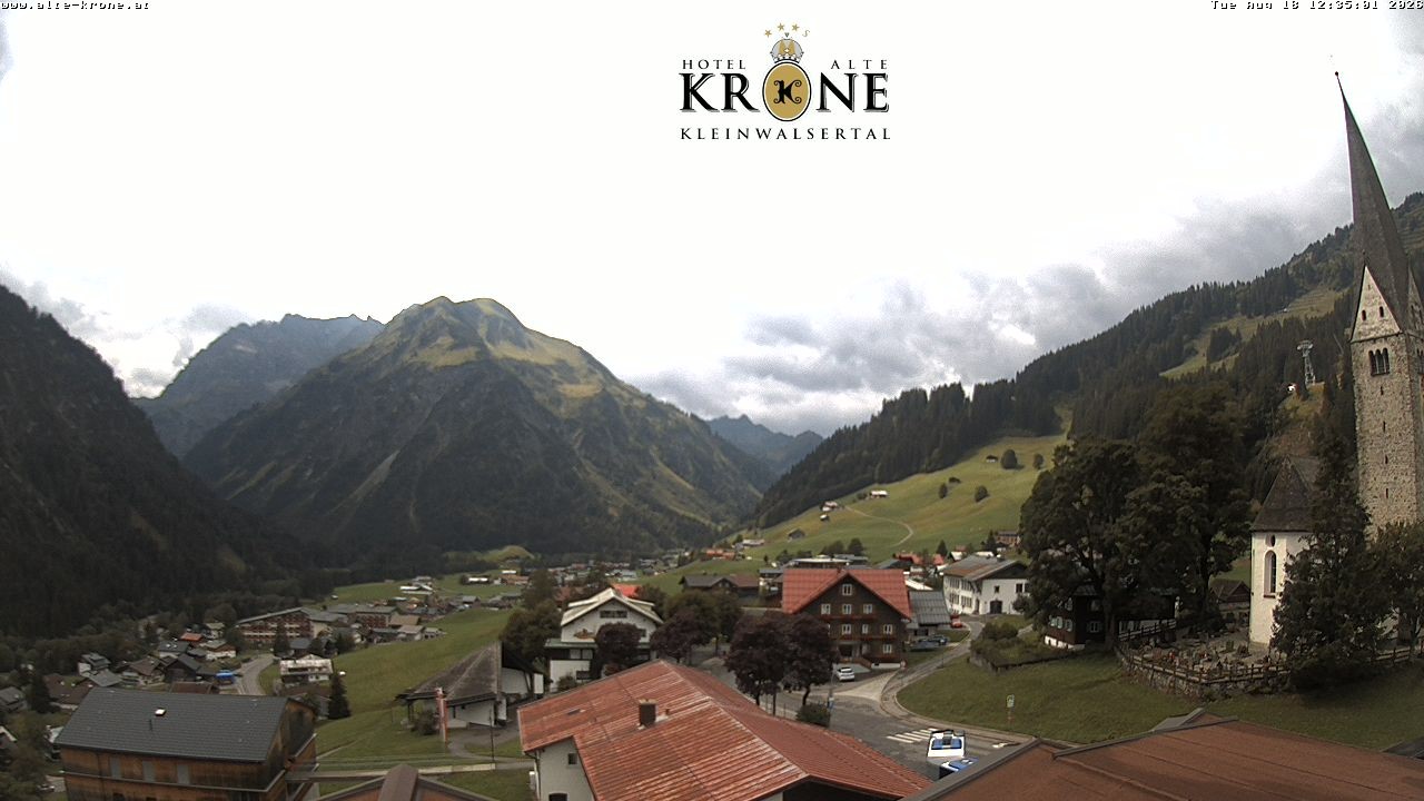 Archived image Webcam Mittelberg - Hotel "Alte Krone"