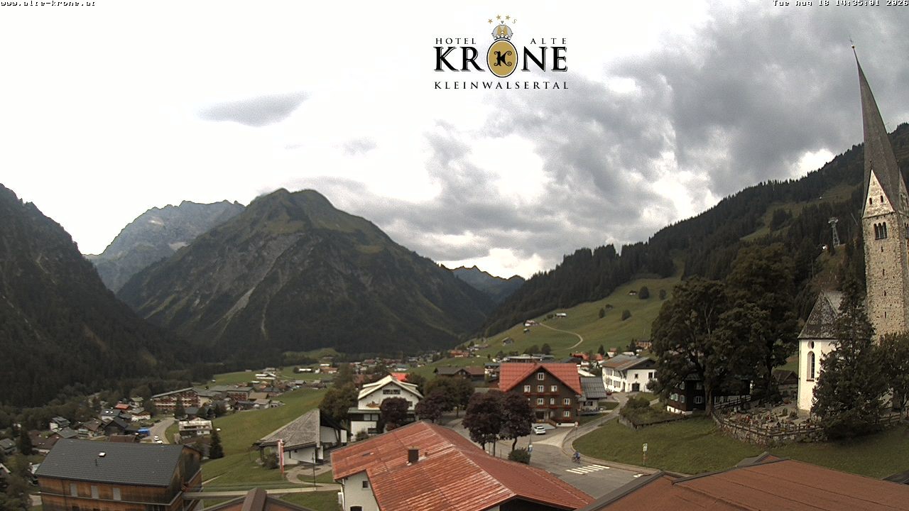 Archived image Webcam Mittelberg - Hotel "Alte Krone"
