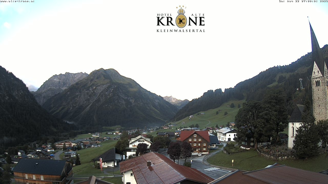 Archived image Webcam Mittelberg - Hotel "Alte Krone"