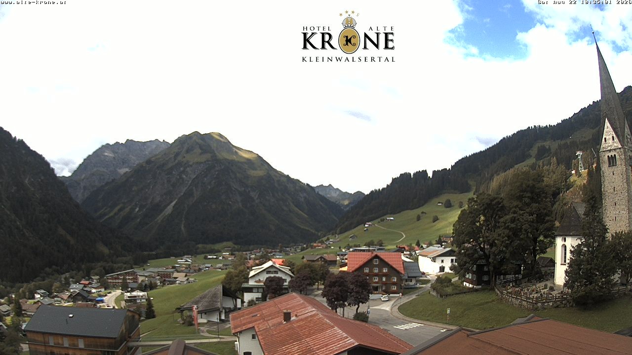 Archived image Webcam Mittelberg - Hotel "Alte Krone"