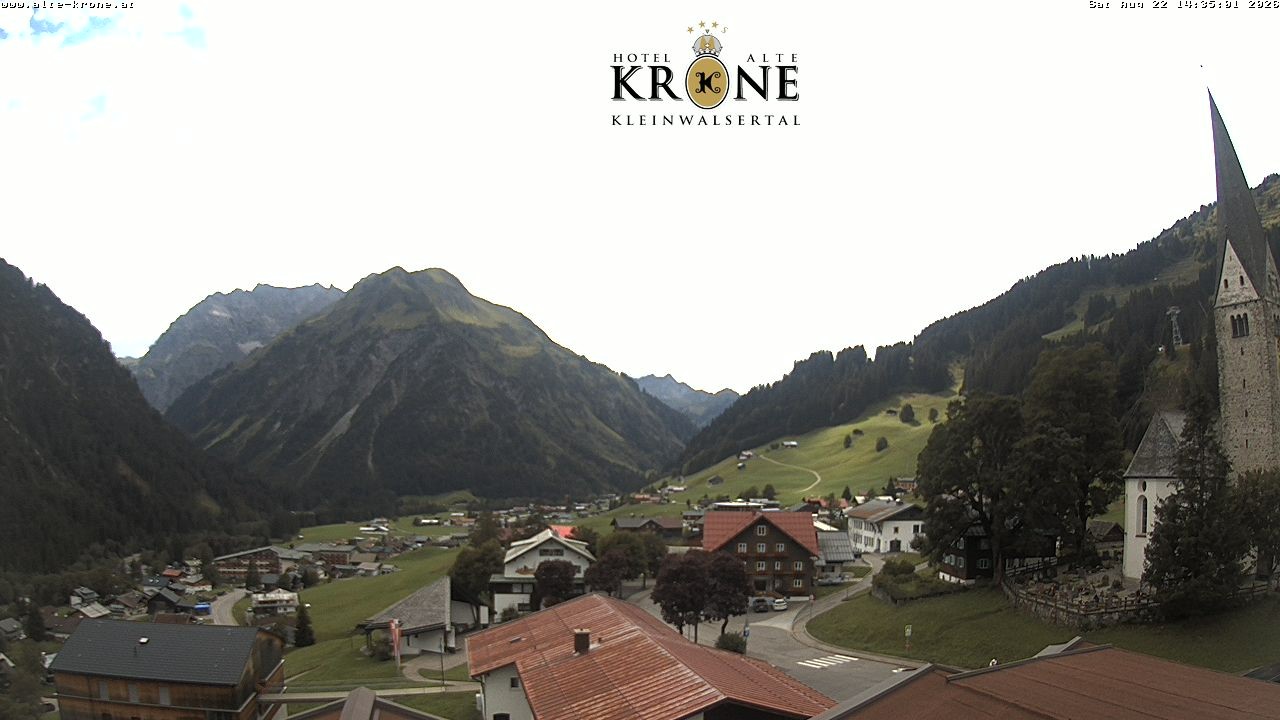 Archived image Webcam Mittelberg - Hotel "Alte Krone"