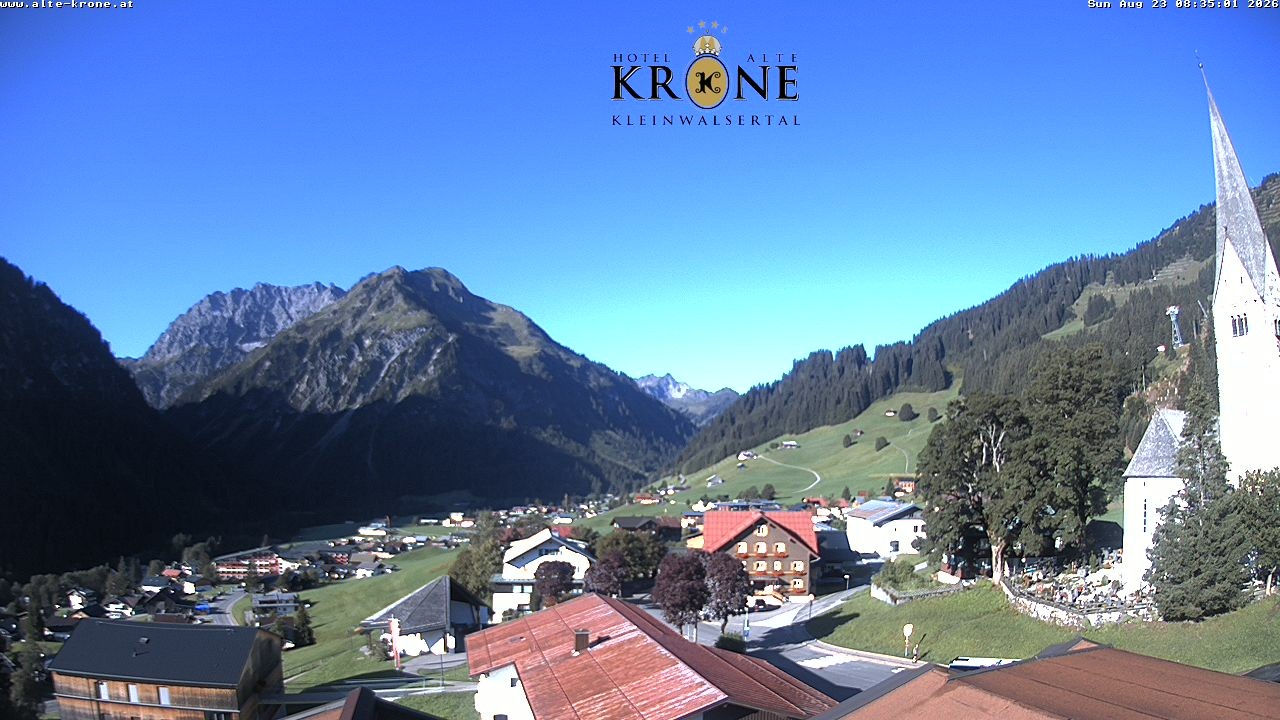 Archived image Webcam Mittelberg - Hotel "Alte Krone"