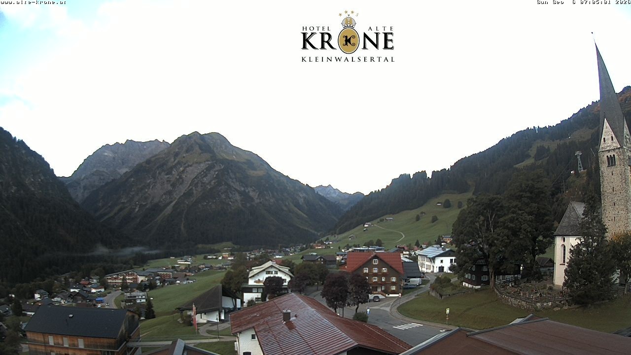Archived image Webcam Mittelberg - Hotel "Alte Krone"