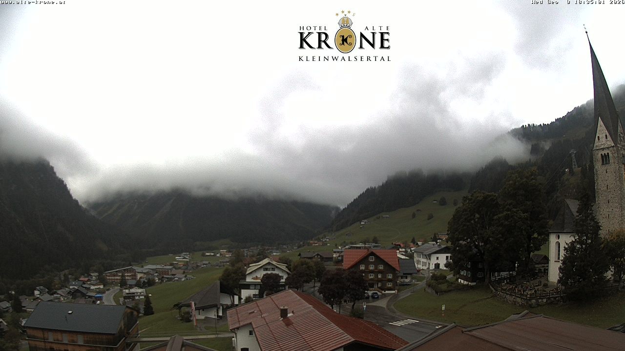 Archived image Webcam Mittelberg - Hotel "Alte Krone"