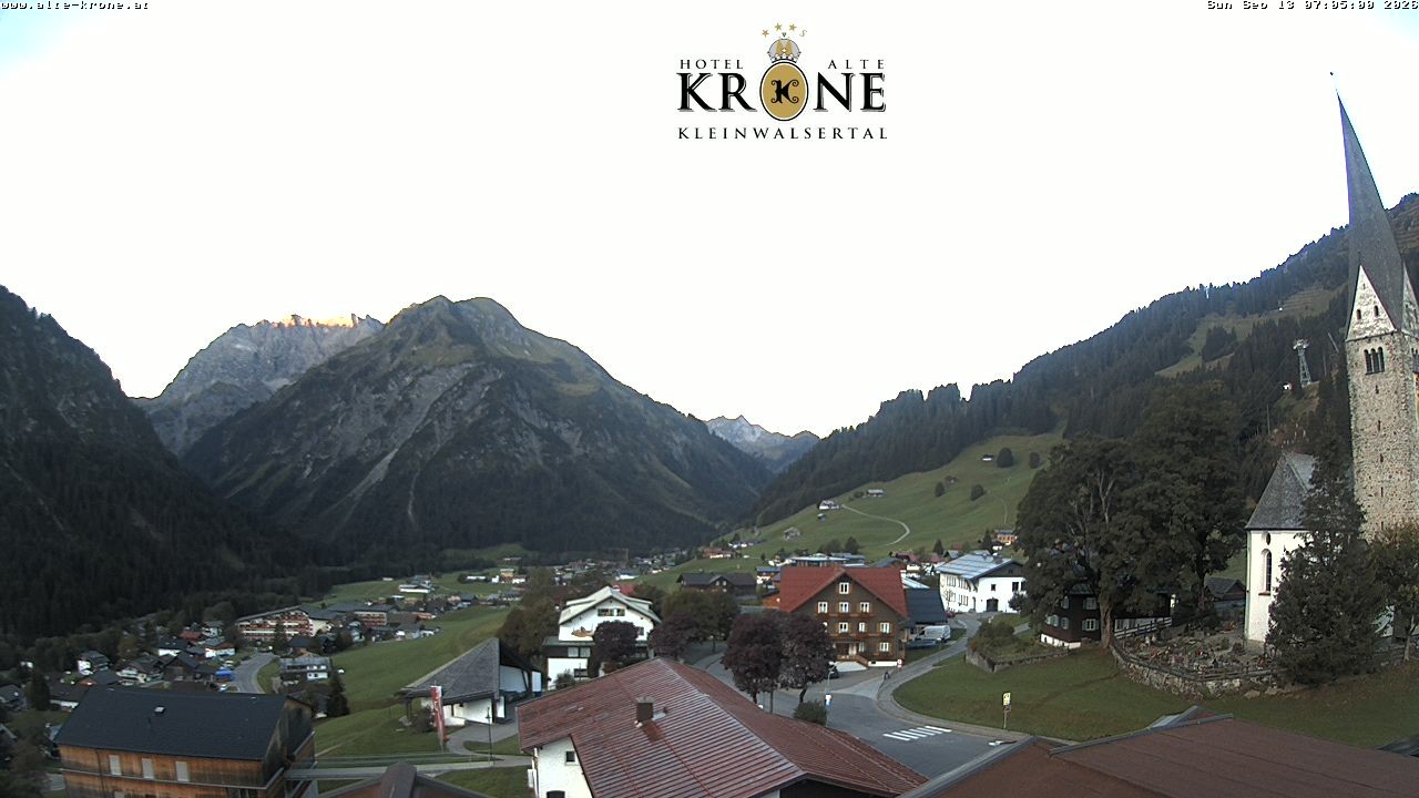 Archived image Webcam Mittelberg - Hotel "Alte Krone"