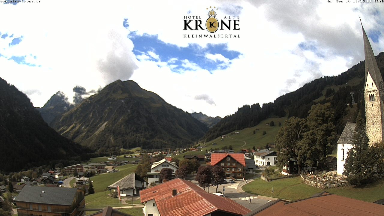 Archived image Webcam Mittelberg - Hotel "Alte Krone"