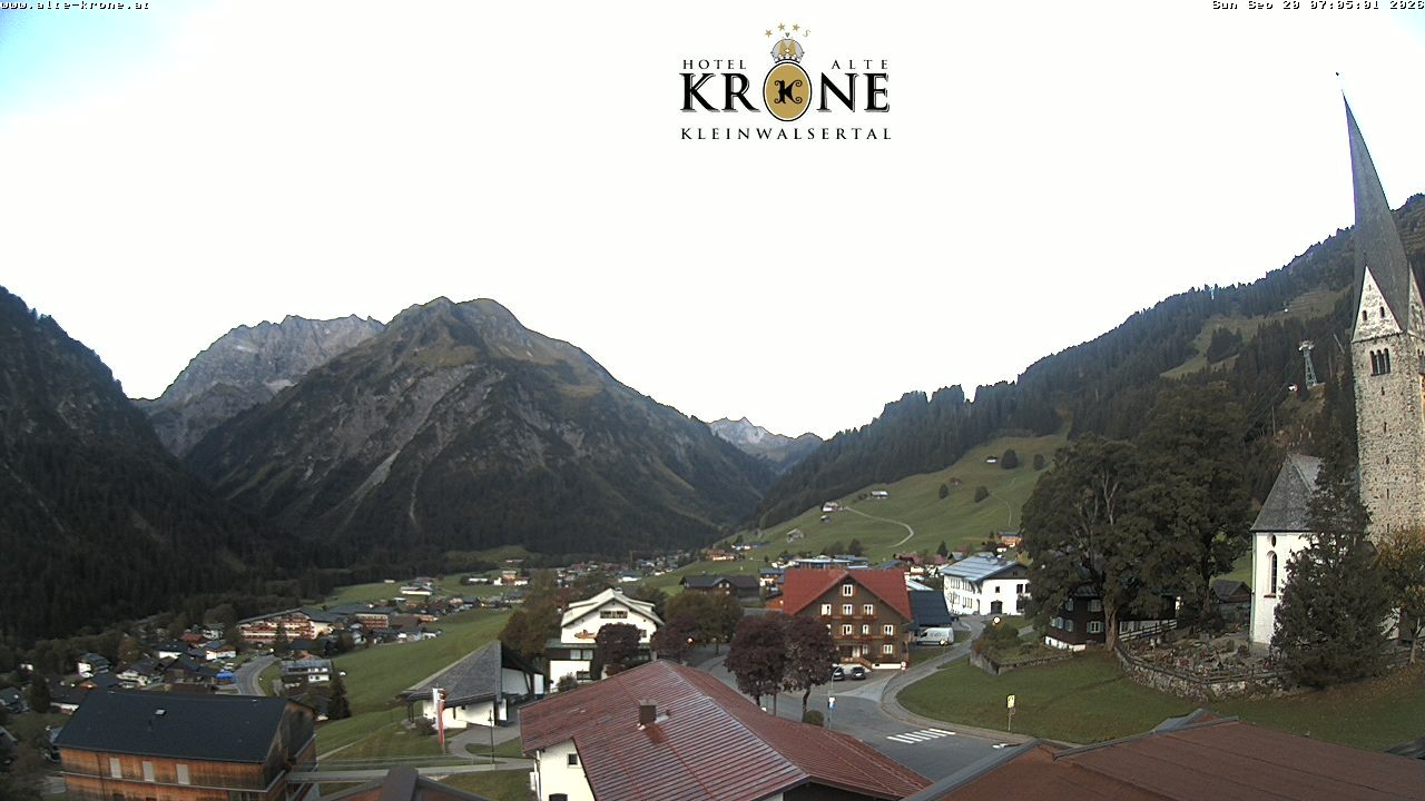 Archived image Webcam Mittelberg - Hotel "Alte Krone"