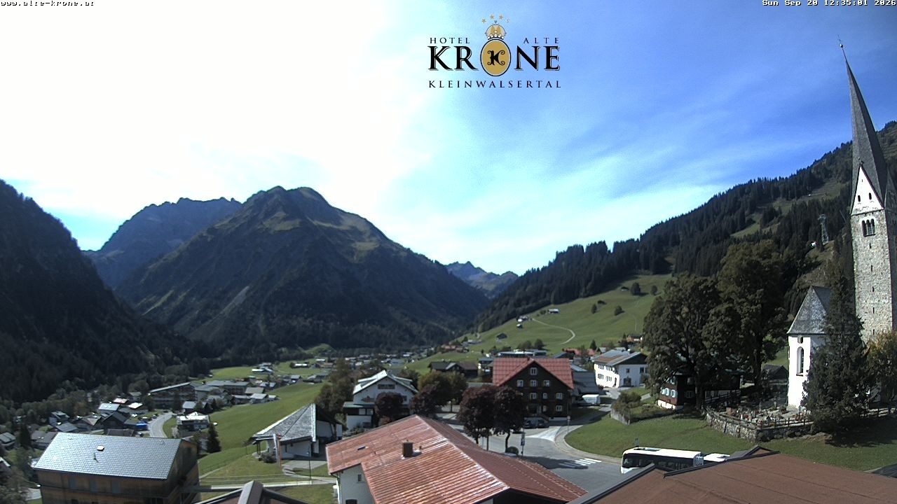 Archived image Webcam Mittelberg - Hotel "Alte Krone"