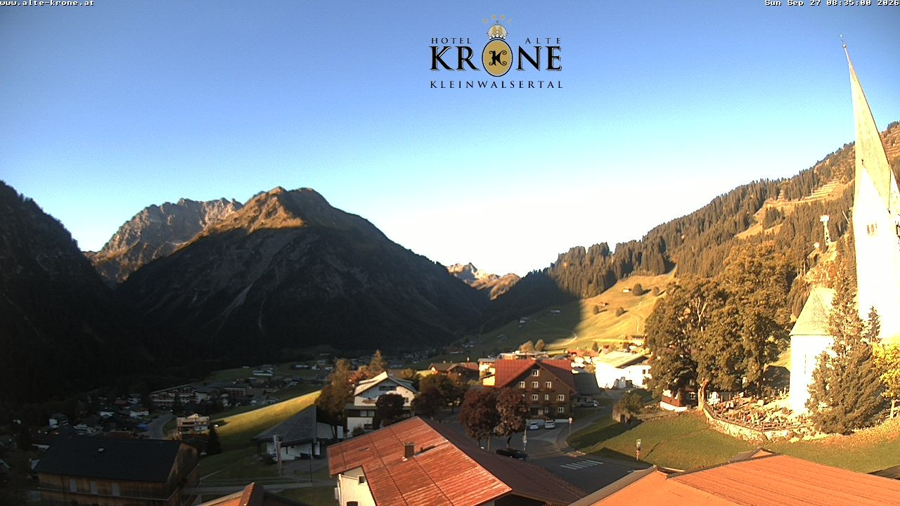 Archived image Webcam Mittelberg - Hotel "Alte Krone"