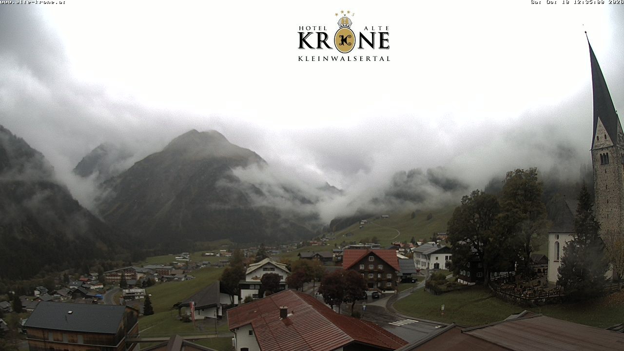 Archived image Webcam Mittelberg - Hotel "Alte Krone"