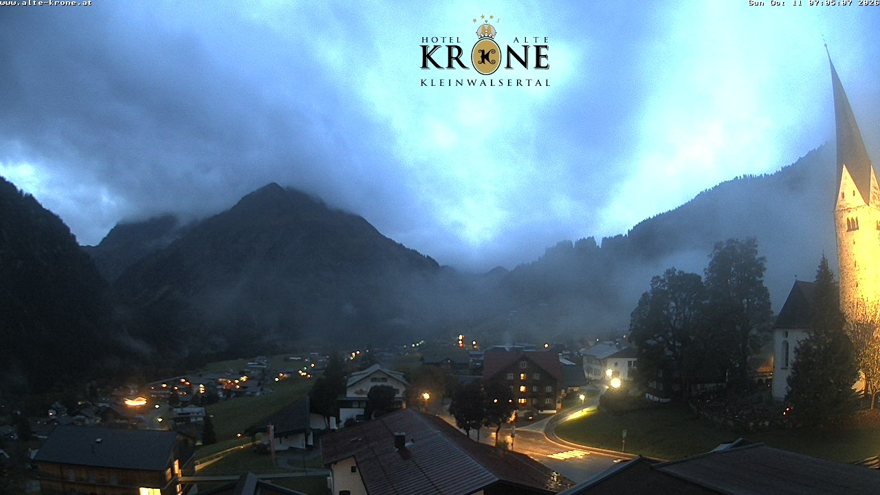 Archived image Webcam Mittelberg - Hotel "Alte Krone"