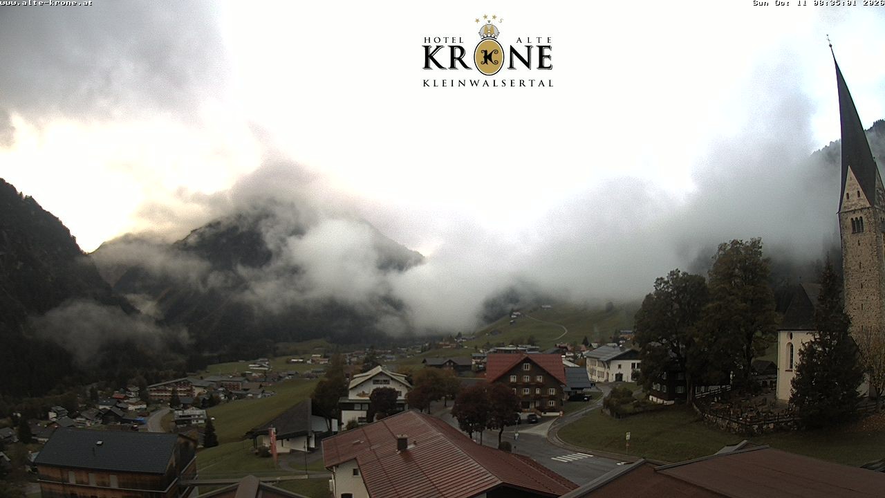 Archived image Webcam Mittelberg - Hotel "Alte Krone"