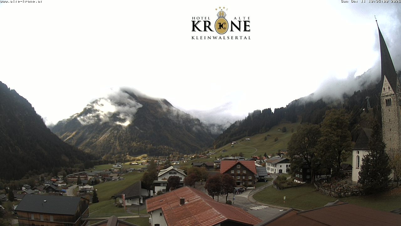 Archived image Webcam Mittelberg - Hotel "Alte Krone"