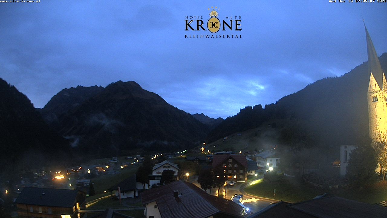 Archived image Webcam Mittelberg - Hotel "Alte Krone"