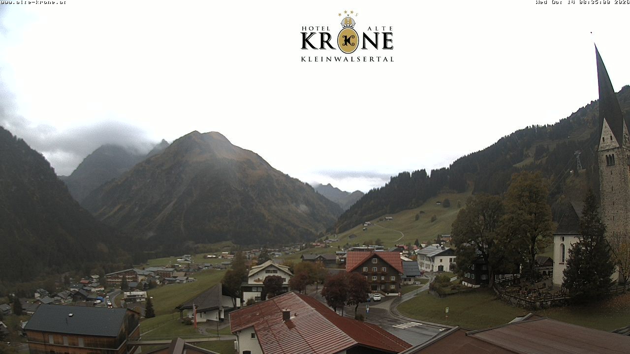 Archived image Webcam Mittelberg - Hotel "Alte Krone"