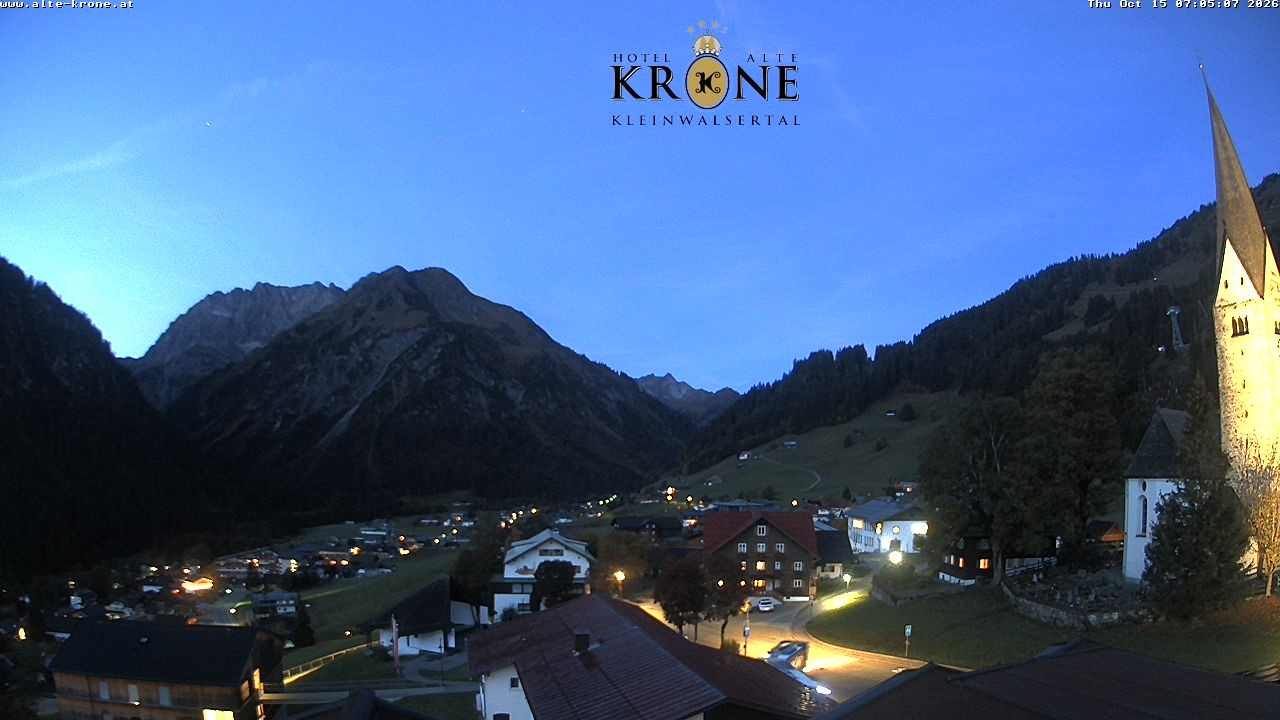 Archived image Webcam Mittelberg - Hotel "Alte Krone"