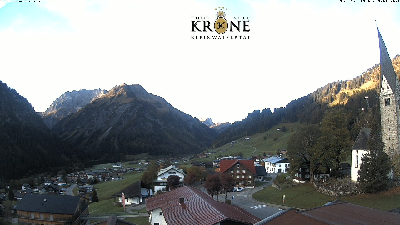 Archived image Webcam Mittelberg - Hotel "Alte Krone"