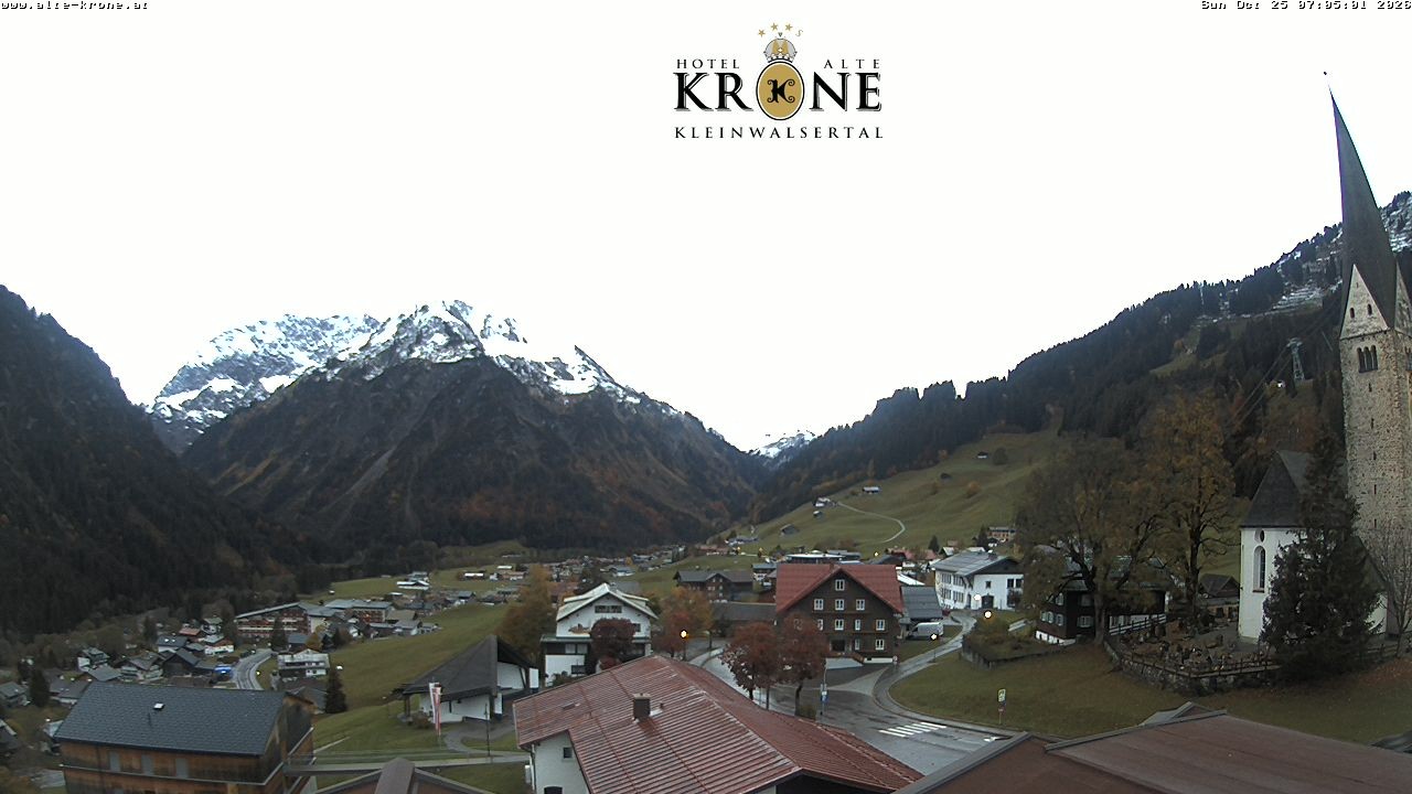 Archived image Webcam Mittelberg - Hotel "Alte Krone"