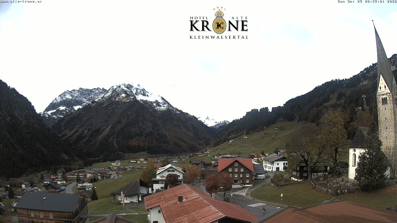 Archived image Webcam Mittelberg - Hotel "Alte Krone"