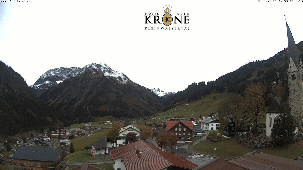 Archived image Webcam Mittelberg - Hotel "Alte Krone"