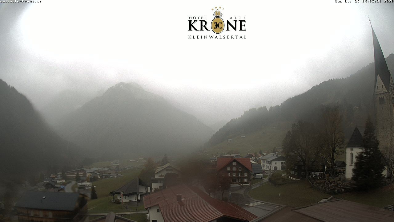 Archived image Webcam Mittelberg - Hotel "Alte Krone"
